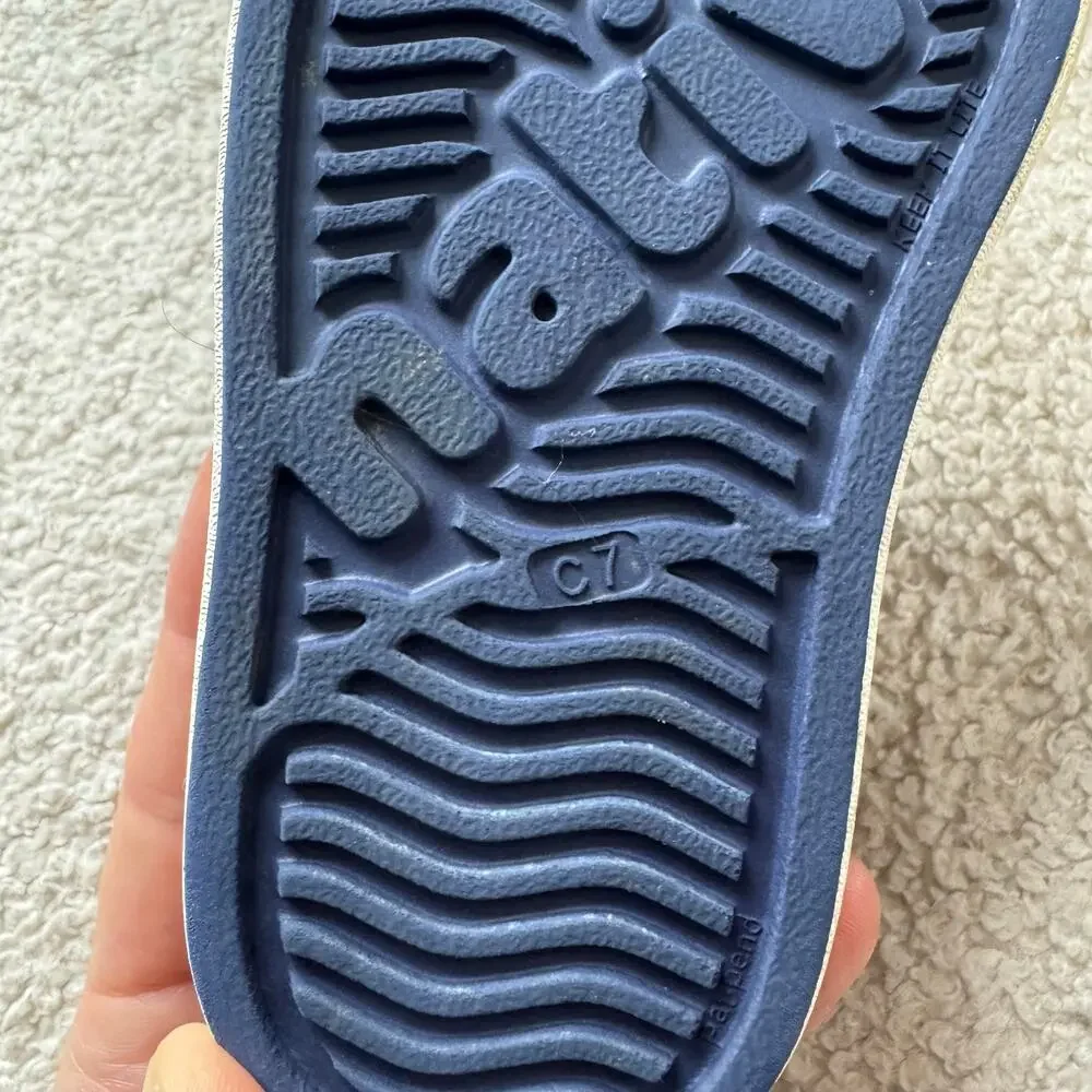 Native Kids Jefferson Sneakers in Regatta Blue with a White Shell Toe